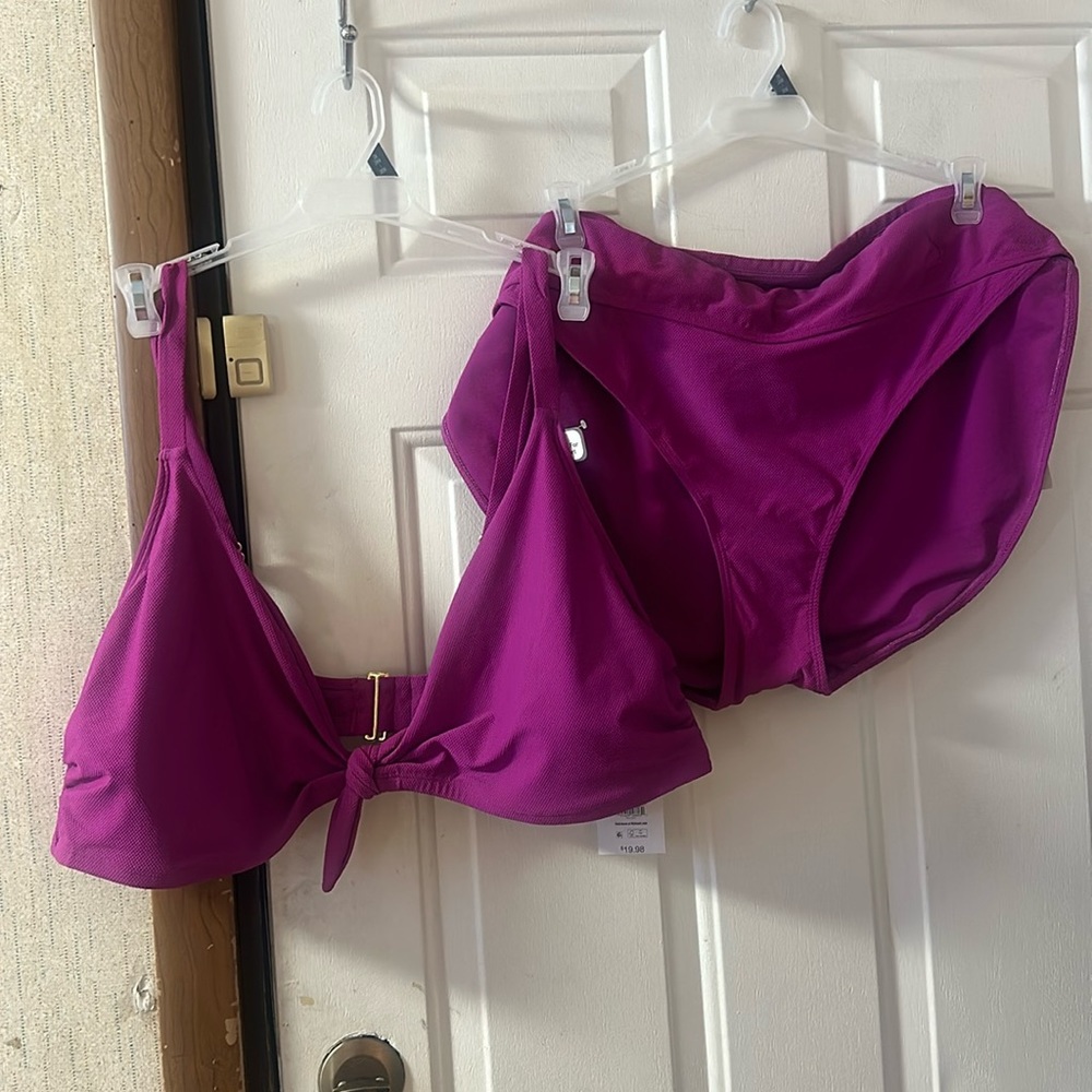 TIME AND TRU PASSIONATE PLUM BIKINI SWIMSUIT: NWT: SIZE 3X